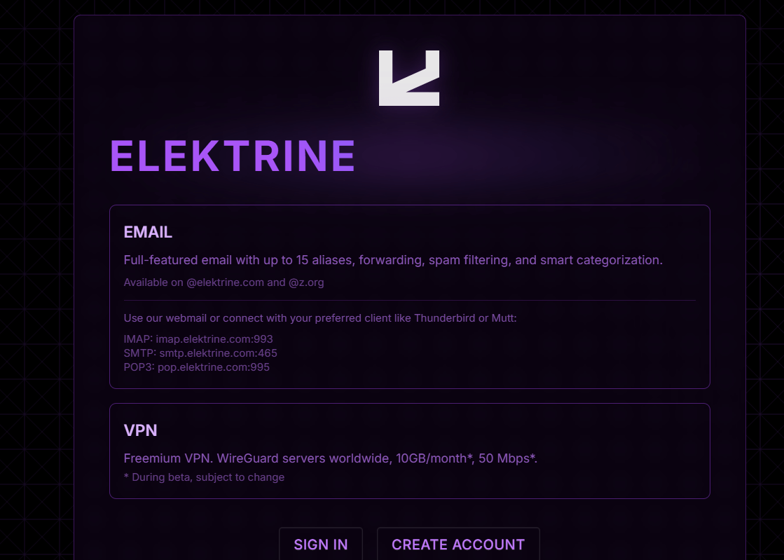 z.org提供邮箱和VPN